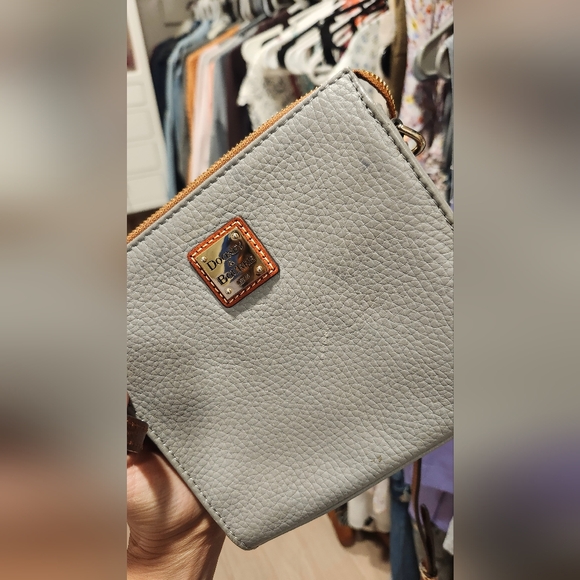 Dooney & Bourke Gray and Brown Crossbody Bag with Pebbled Texture - Picture 6 of 8